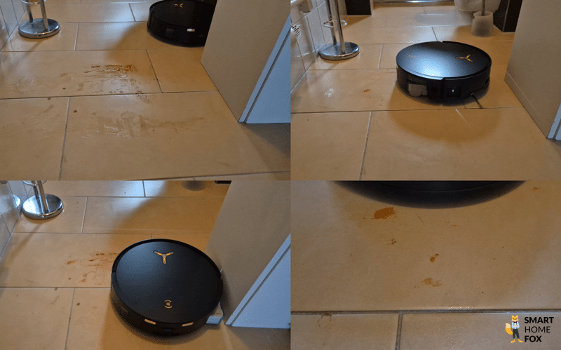 Das Ergebnis des Extrem-Wsichtests des ECOVACS DEEBOT X8 PRO OMNI ist in der Übersicht zu sehen